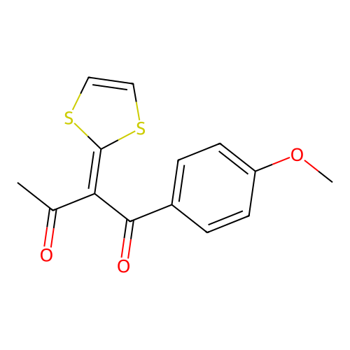1,3-Butanedione, 2-(1,3-dithiol-2-ylidene)-1-(4-methoxyphenyl)- structure