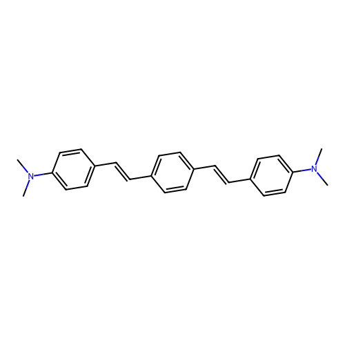 4-(2-(4-(2-(4-(Dimethylamino)phenyl)vinyl)phenyl)vinyl)-N,N-dimethylaniline structure