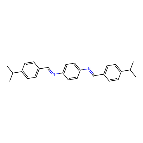 N~1~,N~4~-bis[(E)-(4-isopropylphenyl)methylidene]-1,4-benzenediamine structure