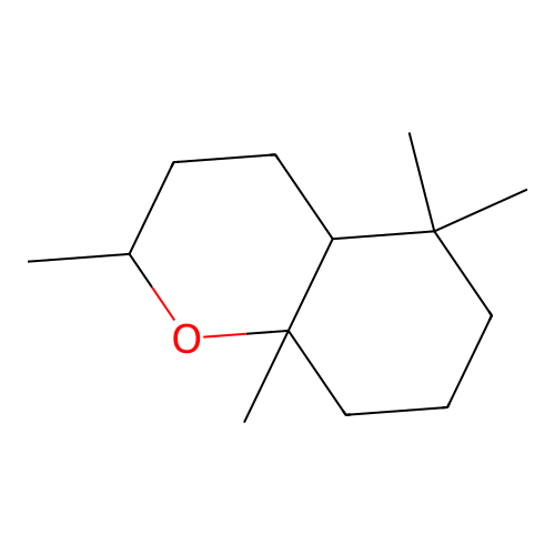 2,5,5,8a-Tetramethyloctahydro-2H-chromene structure