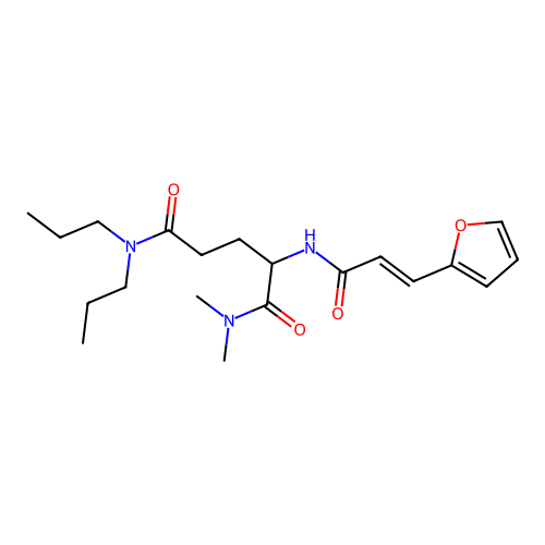 ( -)-N1,N1-Dimethyl-N5,N5-dipropyl-2-((3-(2-furanyl)-1-oxopropenyl)amino)pentanediamide structure