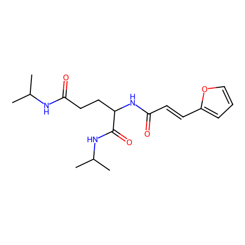 (+-)-2-((3-(2-Furanyl)-1-oxo-2-propenyl)amino)-N,N'-bis(1-methylethyl)pentanediamide structure