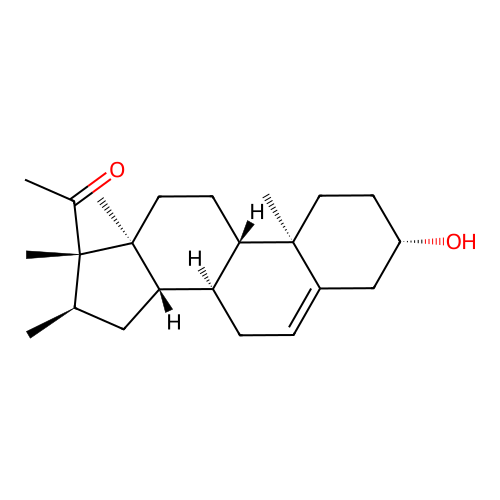3beta-Hydroxy-16alpha,17-dimethylpregn-5-en-20-one structure