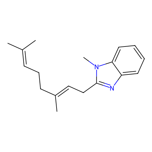 2-((2E)-3,7-Dimethylocta-2,6-dienyl)-1-methylbenzimidazole structure