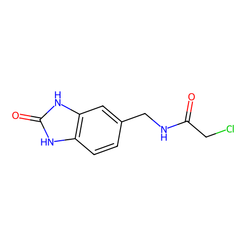 2-chloro-N-[(2-oxo-2,3-dihydro-1H-benzimidazol-5-yl)methyl]acetamide structure