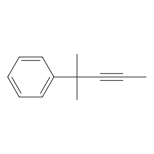 Benzene, (1,1-dimethyl-2-butynyl)- structure
