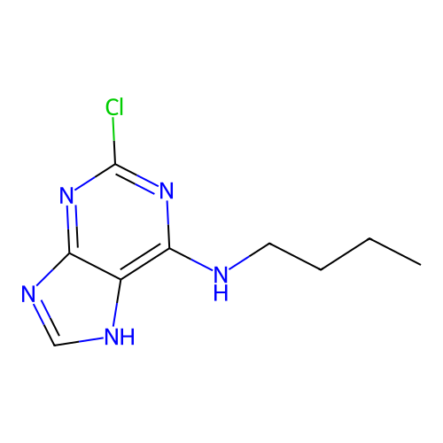 2-Chloro-6-(n-butylamino)purine structure
