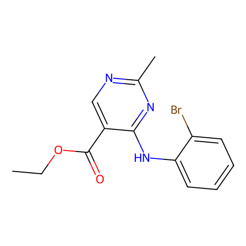 Ethyl 4-(2-bromoanilino)-2-methylpyrimidine-5-carboxylate structure