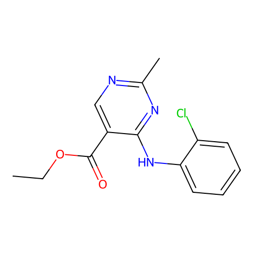 Ethyl 4-(2-chloroanilino)-2-methylpyrimidine-5-carboxylate structure