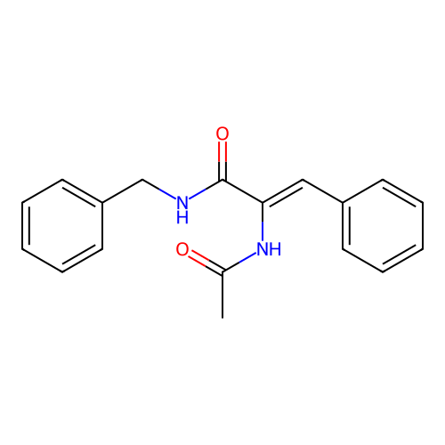 2-(acetylamino)-N-benzyl-3-phenylacrylamide structure