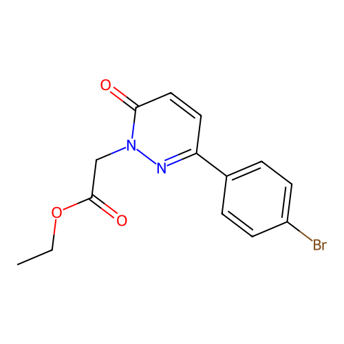Ethyl 2-[3-(4-bromophenyl)-6-oxo-pyridazin-1-yl]acetate structure