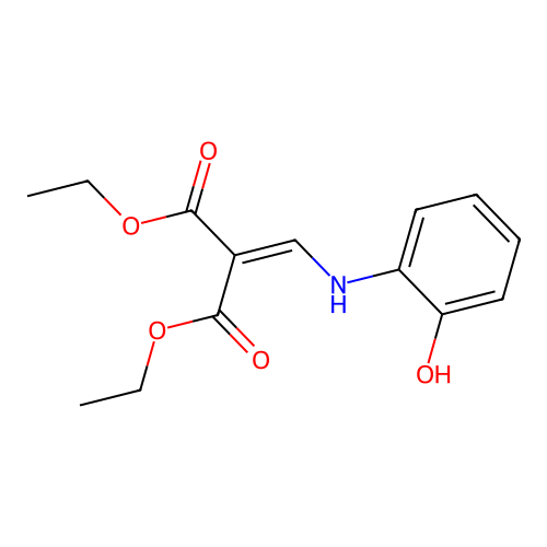 Diethyl 2-(((2-hydroxyphenyl)amino)methylene)malonate structure