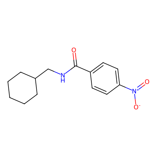N-(cyclohexylmethyl)-4-nitrobenzamide structure
