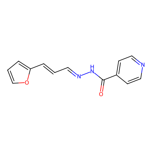 N-[(E)-[(E)-3-(furan-2-yl)prop-2-enylidene]amino]pyridine-4-carboxamide structure