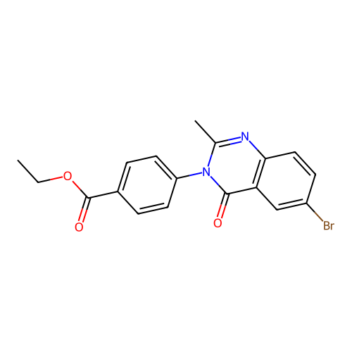 ethyl 4-(6-bromo-2-methyl-4-oxoquinazolin-3(4H)-yl)benzoate structure