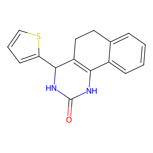4-(thiophen-2-yl)-3,4,5,6-tetrahydrobenzo[h]quinazolin-2(1H)-one structure