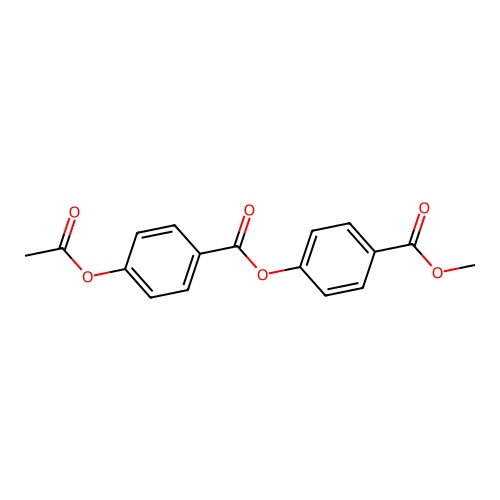 Benzoic acid, 4-(acetyloxy)-, 4-(methoxycarbonyl)phenyl ester structure