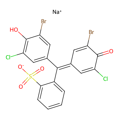 Bromochlorophenol Blue sodium salt structure