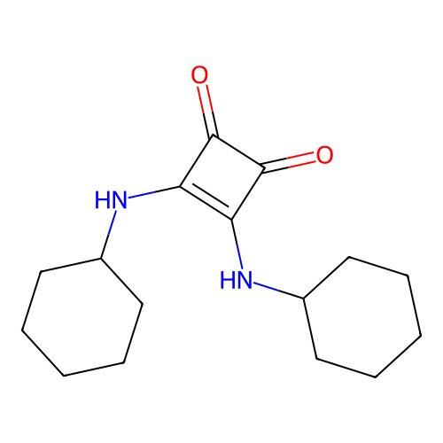 3,4-Bis(cyclohexylamino)cyclobut-3-ene-1,2-dione structure