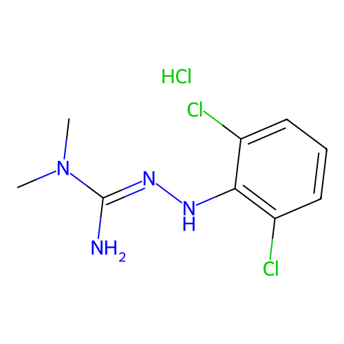 2-(2,6-Dichloroanilino)-1,1-dimethylguanidine;hydrochloride structure
