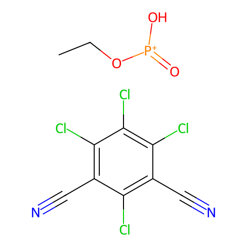 Chlorothalonil-fosetyl mixt. structure