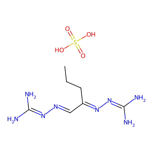 Propylglyoxal bis(guanylhydrazone) structure