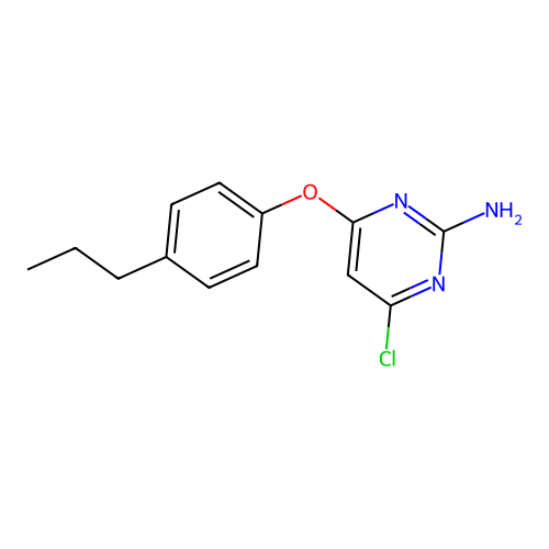 4-Chloro-6-(4-propyl-phenoxy)-pyrimidin-2-ylamine structure