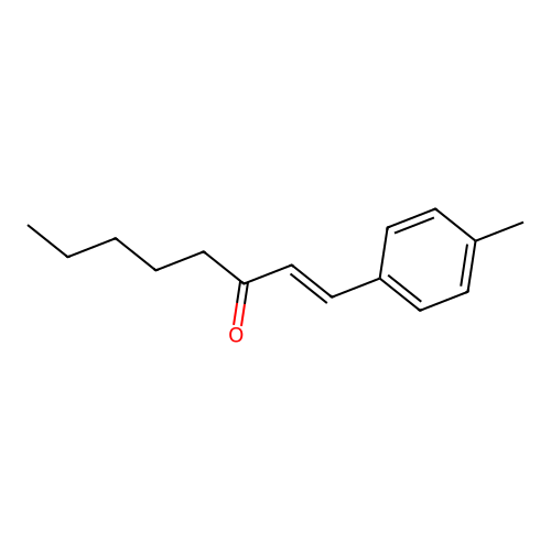 (E)-1-(4-methylphenyl)oct-1-en-3-one structure