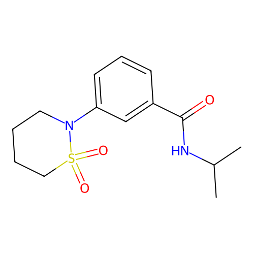 3-(1,1-dioxido-1,2-thiazinan-2-yl)-N-(propan-2-yl)benzamide structure