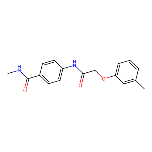 N-methyl-4-{[(3-methylphenoxy)acetyl]amino}benzamide structure