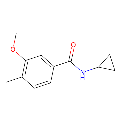 N-cyclopropyl-3-methoxy-4-methylbenzamide structure