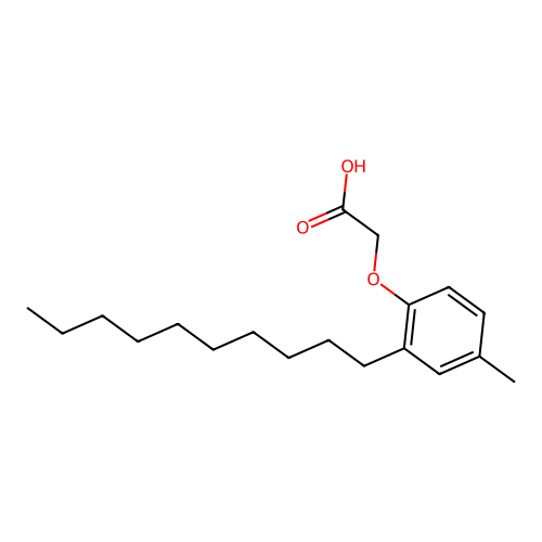 (2-Decyl-4-methylphenoxy)acetic acid structure