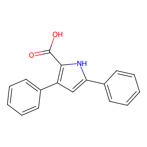 3,5-diphenyl-1H-pyrrole-2-carboxylic acid structure