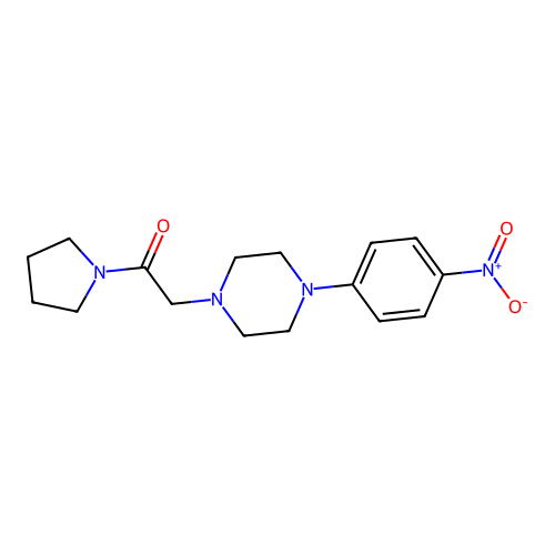 2-[4-(4-Nitrophenyl)piperazin-1-yl]-1-pyrrolidin-1-ylethanone structure