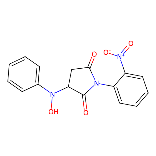 3-(Hydroxy(phenyl)amino)-1-(2-nitrophenyl)pyrrolidine-2,5-dione structure