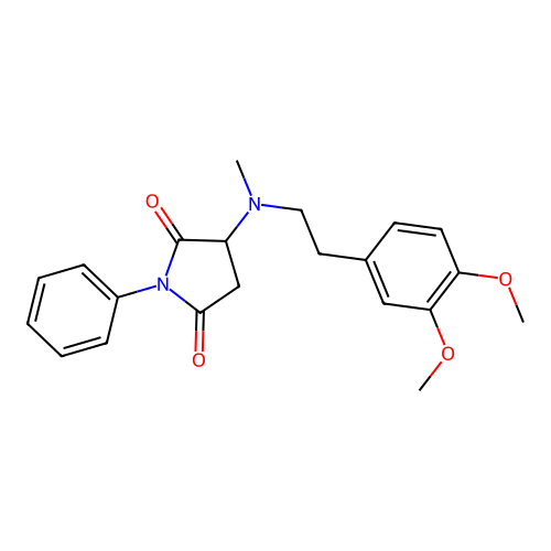 3-{[2-(3,4-Dimethoxyphenyl)ethyl](methyl)amino}-1-phenylpyrrolidine-2,5-dione structure