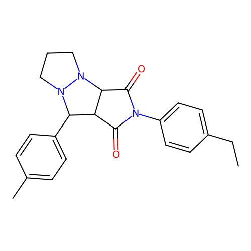 2-(4-ethylphenyl)-9-(4-methylphenyl)tetrahydro-5H-pyrazolo[1,2-a]pyrrolo[3,4-c]pyrazole-1,3(2H,3aH)-dione structure