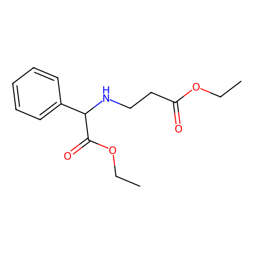 Ethyl 3-((2-ethoxy-2-oxo-1-phenylethyl)amino)propanoate structure