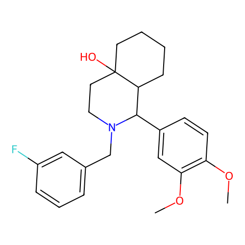 1-(3,4-dimethoxyphenyl)-2-(3-fluorobenzyl)octahydroisoquinolin-4a(2H)-ol structure