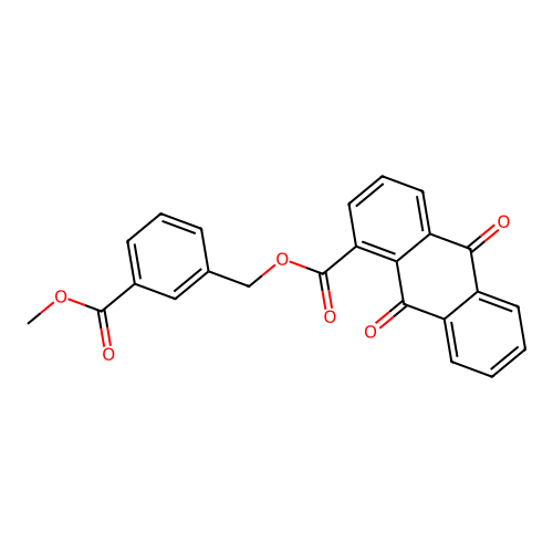 (3-methoxycarbonylphenyl)methyl 9,10-dioxoanthracene-1-carboxylate structure