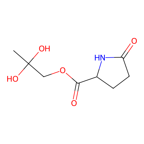 2,2-Dihydroxypropyl 5-oxo-2-pyrrolidinecarboxylate structure