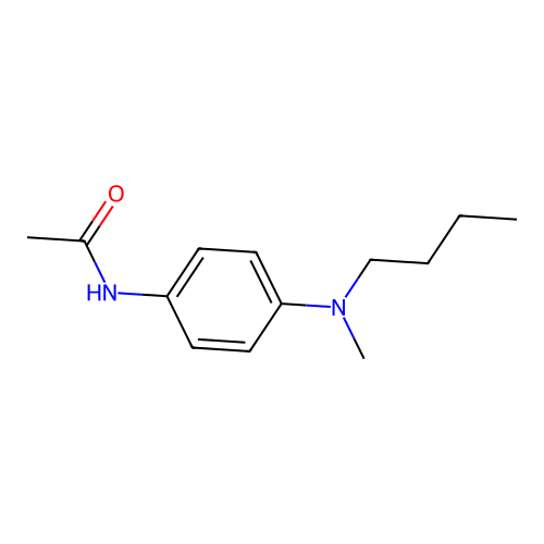 N-{4-[butyl(methyl)amino]phenyl}acetamide structure