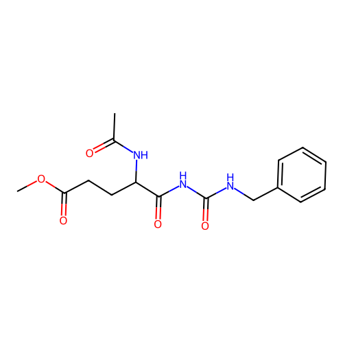 methyl N~2~-acetyl-N-(benzylcarbamoyl)-alpha-glutaminate structure