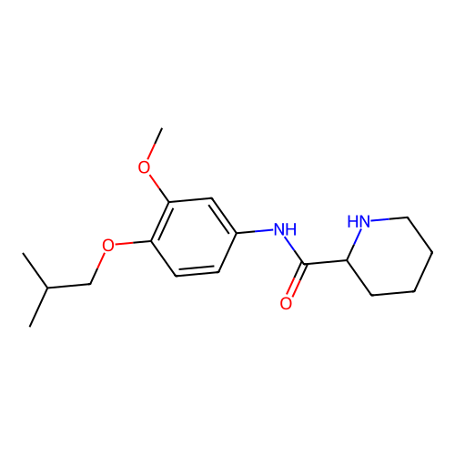 N-[3-methoxy-4-(2-methylpropoxy)phenyl]piperidine-2-carboxamide structure