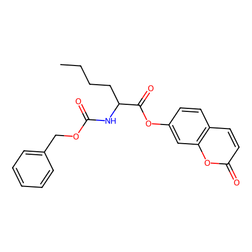 2-oxo-2H-chromen-7-yl 2-(((benzyloxy)carbonyl)amino)hexanoate structure
