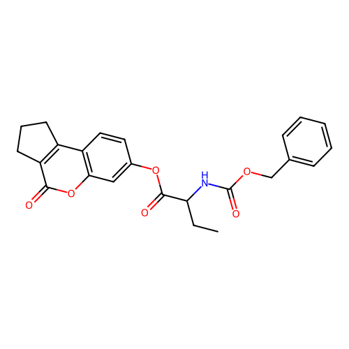 4-oxo-1,2,3,4-tetrahydrocyclopenta[c]chromen-7-yl 2-(((benzyloxy)carbonyl)amino)butanoate structure