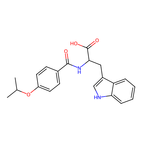 N-{[4-(propan-2-yloxy)phenyl]carbonyl}tryptophan structure