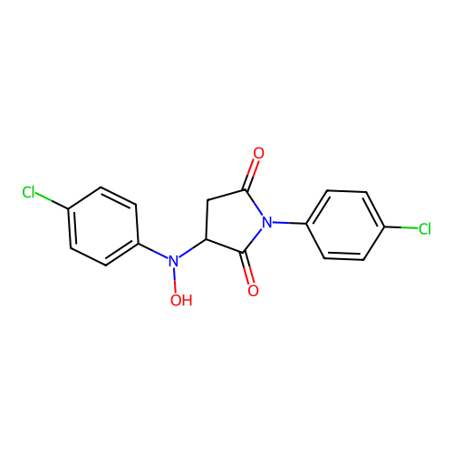 1-(4-Chlorophenyl)-3-((4-chlorophenyl)(hydroxy)amino)pyrrolidine-2,5-dione structure