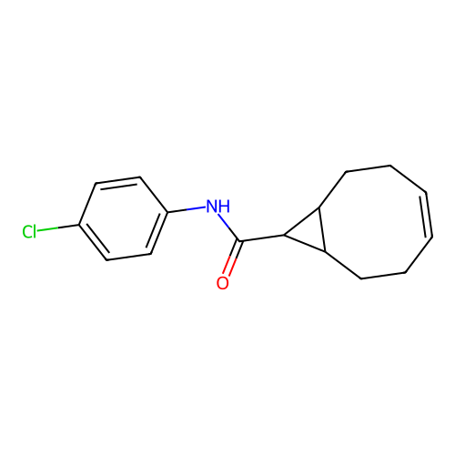 (4Z)-N-(4-chlorophenyl)bicyclo[6.1.0]non-4-ene-9-carboxamide structure
