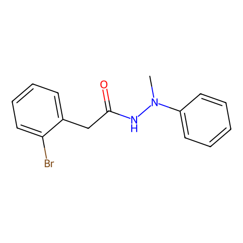 2-(2-bromophenyl)-N'-methyl-N'-phenylacetohydrazide structure